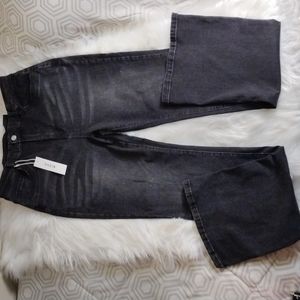 Shein high rise flare stretch black jeans sz 32x32